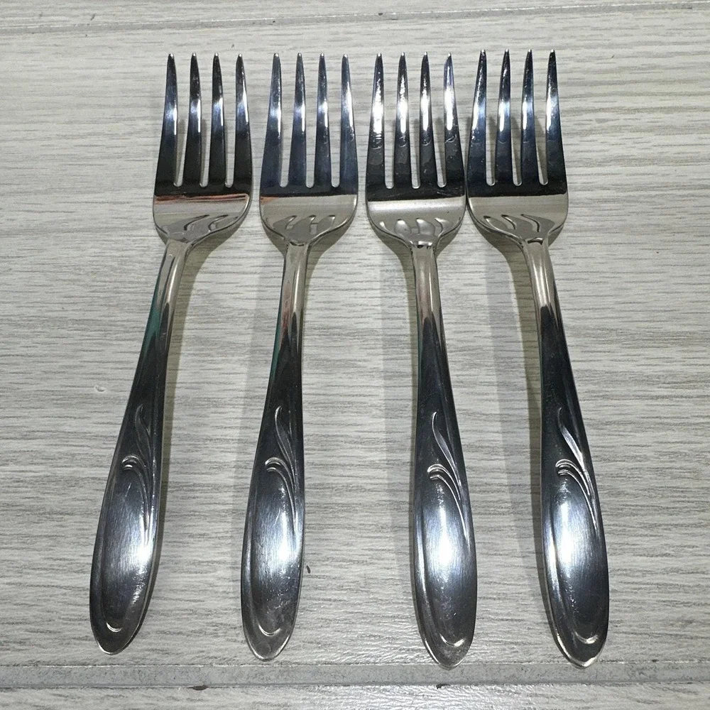 Superior Stainless USA Flatware (Set Of 4) Salad Forks Vintage